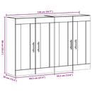 Væghængte skabe 2 pcs Gammelt træ 69,5 x 34 x 90 cm