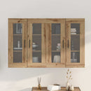 Væghængte skabe 2 pcs Artisan eg og Sort 69,5 x 34 x 90 cm
