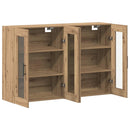 Væghængte skabe 2 pcs Artisan eg og Sort 69,5 x 34 x 90 cm