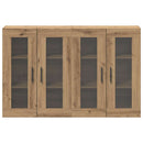 Væghængte skabe 2 pcs Artisan eg og Sort 69,5 x 34 x 90 cm