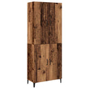 Highboard 2 pcs Gammelt træ Konstrueret træ