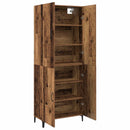 Highboard 2 pcs Gammelt træ Konstrueret træ