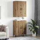 Highboard 2 pcs Artisan Egetræ Konstrueret træ