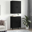 Highboard 2 pcs Sort eg Konstrueret træ