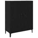 Highboard 2 pcs Sort eg Konstrueret træ