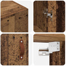 Vægmonteret skab 2 pcs Gammelt træ 69,5 x 34 x 90 cm