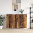Vægmonteret skab 2 pcs Gammelt træ 69,5 x 34 x 90 cm