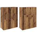 Vægmonteret skab 2 pcs Gammelt træ 69,5 x 34 x 90 cm