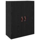 Vægmonteret skab Vægmonteret 2 pcs Sort eg 69,5 x 34 x 90 cm