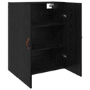 Vægmonteret skab Vægmonteret 2 pcs Sort eg 69,5 x 34 x 90 cm