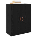 Vægmonteret skab Vægmonteret 2 pcs Sort eg 69,5 x 34 x 90 cm