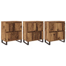 Sideboard 3 pcs Gammelt træ 60 x 35 x 70 cm
