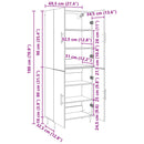 Highboard Gammelt træ 69,5 x 34 x 180 cm Konstrueret træ