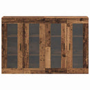 Væghængte skabe 2 pcs Gammelt træ 69,5 x 34 x 90 cm