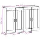 Væghængte skabe 2 pcs Gammelt træ 69,5 x 34 x 90 cm