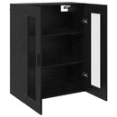 Væghængte skabe 2 pcs Sort eg 69,5 x 34 x 90 cm Konstrueret træ