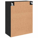 Væghængte skabe 2 pcs Sort eg 69,5 x 34 x 90 cm Konstrueret træ