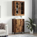 Highboard 2 pcs Gammelt træ Konstrueret træ