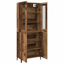 Highboard 2 pcs Gammelt træ Konstrueret træ