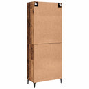 Highboard 2 pcs Gammelt træ Konstrueret træ