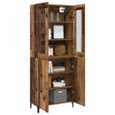Highboard 2 pcs Gammelt træ Konstrueret træ