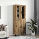 Highboard 2 pcs Artisan Egetræ Konstrueret træ