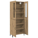 Highboard 2 pcs Artisan Egetræ Konstrueret træ