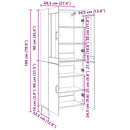 Highboard 2 stk. Artisan Egetræ 69,5 x 34 x 180 cm
