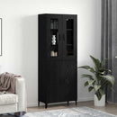 Highboard 2 pcs Sort eg Konstrueret træ