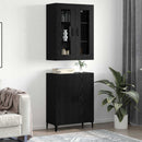Highboard 2 pcs Sort eg Konstrueret træ