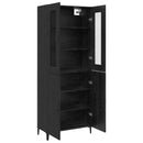 Highboard 2 pcs Sort eg Konstrueret træ