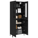 Highboard 2 stk. Sort eg 69,5 x 34 x 180 cm Konstrueret træ