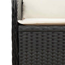 Havebænk Sort polyrattan