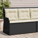 Havebænk Sort polyrattan