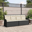 Havebænk Sort polyrattan