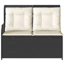 Havebænk Sort polyrattan