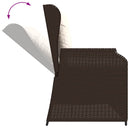 Havebænk Brun polyrattan