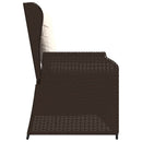 Havebænk Brun polyrattan