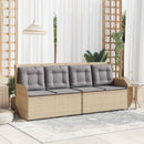 Havebænk Beige polyrattan