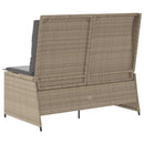 Havebænk Beige polyrattan