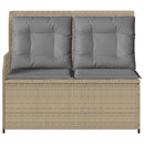 Havebænk Beige polyrattan