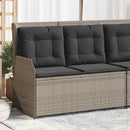 Havebænk Lysegrå polyrattan