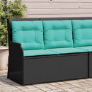 Havebænk Sort polyrattan