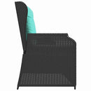 Havebænk Sort polyrattan