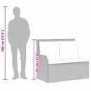 Havebænk Sort polyrattan