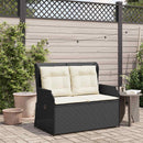 Havebænk Sort polyrattan