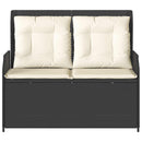 Havebænk Sort polyrattan