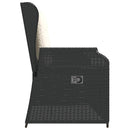 Havebænk Sort polyrattan
