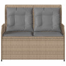 Havebænk Beige polyrattan
