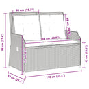 Havebænk Beige polyrattan